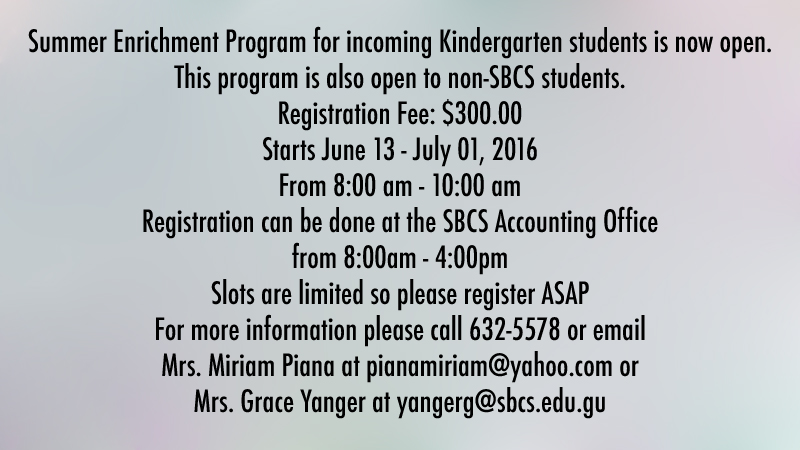 Kinder Enrichment Program notice v2